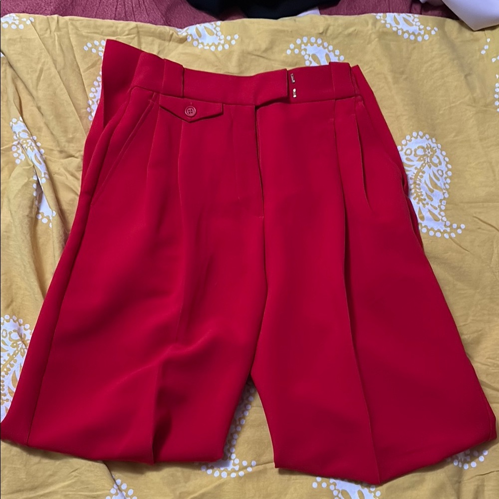Shona Joy Red Wide Leg Trousers